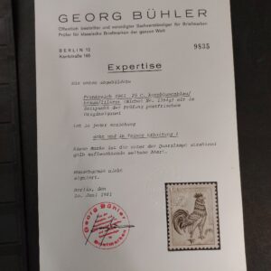 Frankrijk 1962 Haan zegel met certificaat